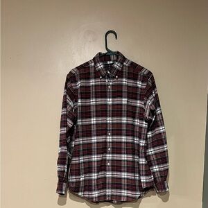 Men's RALPH LAUREN Red White Green Plaid Oxford Shirt Large Classic Fit